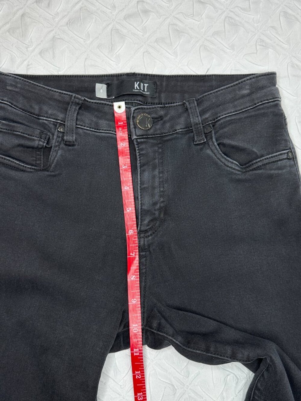 Kut from the Kloth Donna Ankle Skinny Black Jeans, Size 8 Minimalist Preppy Soft - Picture 4 of 6